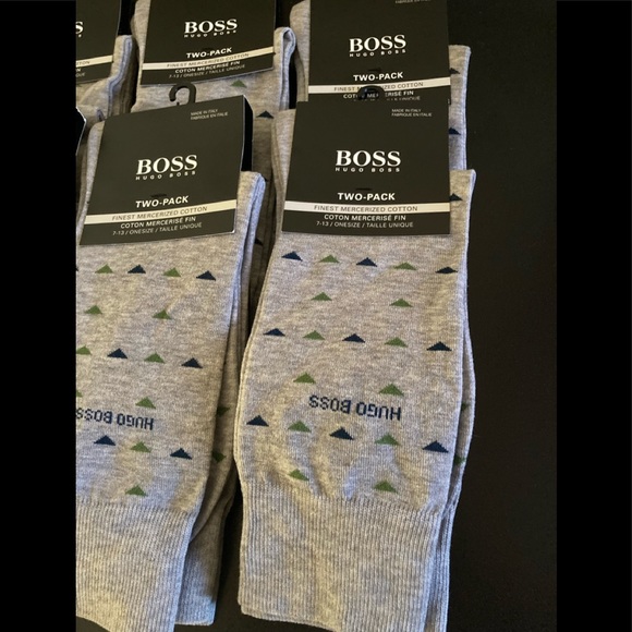 20 PAIRS 🔥HOST PICK NEW 20 PAIRS OF MENS ITALIAN HUGO BOSS SOCKS GRAY SZ 7-13 - Picture 2 of 8